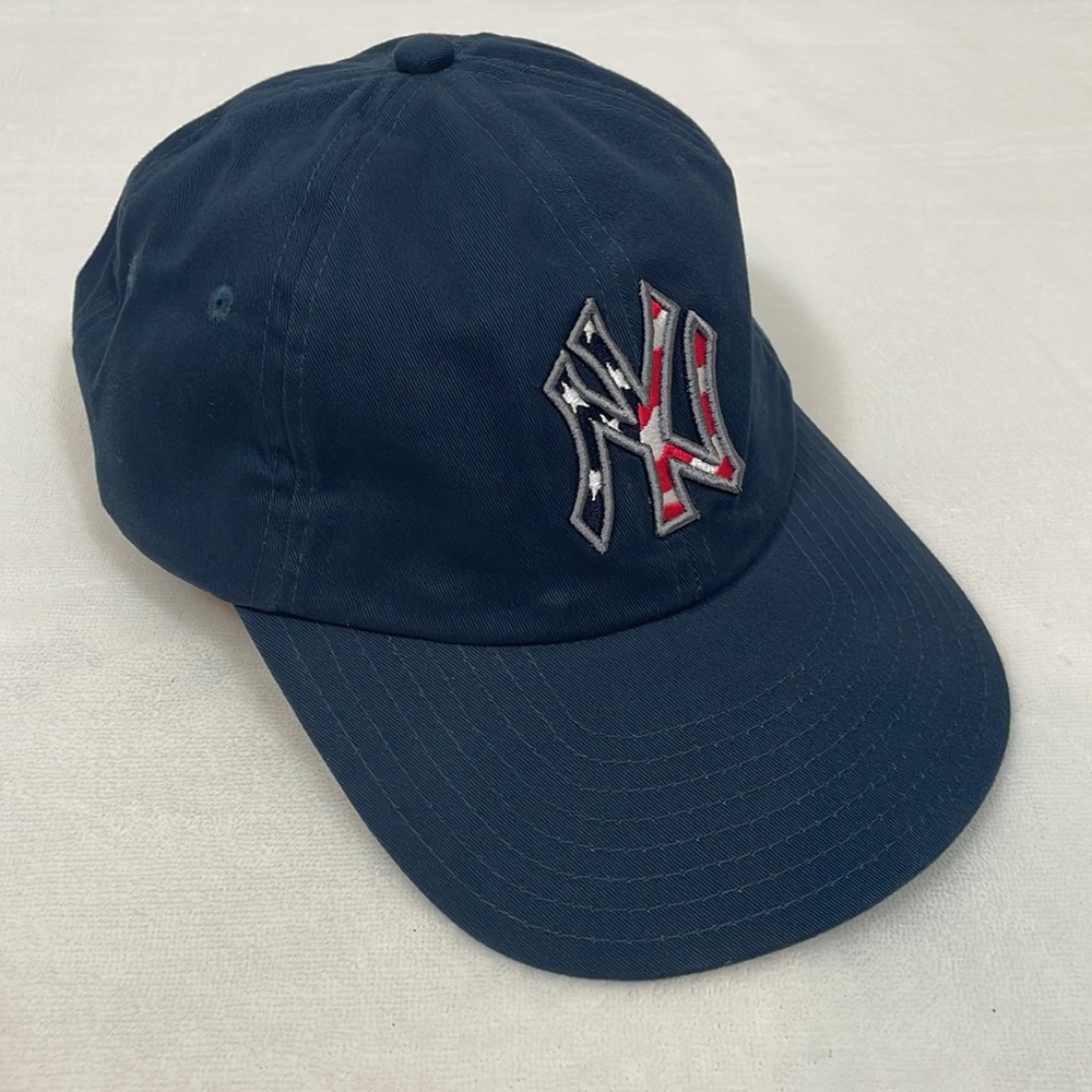 New Era New York Yankees Navy Adjustable Hat W/ Red/White/Blue Embroider…